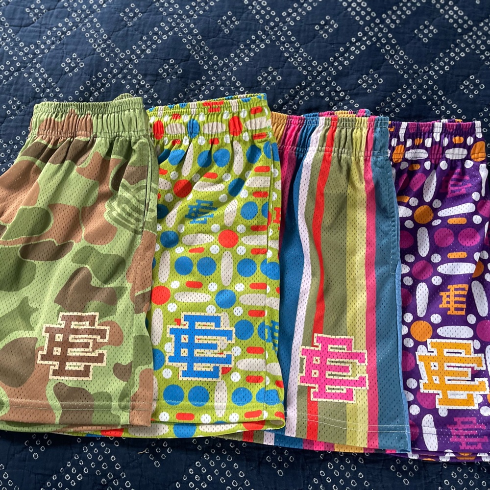 Eric Emanuel Colorful Patterned Shorts Set
